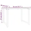 vidaXL Stół ogrodowy antracytowy 55x40x37 cm stalowy Podgląd zdjęcia produktu 6