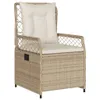Design 9-tlg. Garten-Essgruppe mit Kissen Beige Poly Produktbild-Vorschau 3
