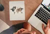MuchoWow® Mauspad Mousepad Weltkarte - Holz - Braun 19x23 Produktbild-Vorschau 3
