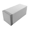A white rectangular bollard light with a silver band around one end, shown against a white background. Produktbild-Vorschau