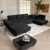 Sofiland Ecksofa Aller U-Form rechts 345x202 cm Schwarz mit Produktbild-Vorschau 4