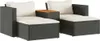 vidaXL 5tlg. Garten-Sofagarnitur mit Kissen Schwarz Poly Produktbild-Vorschau 1