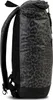 Side view of a roll-top backpack with a leopard print pattern. Produktbild-Vorschau