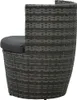 vidaXL Ensemble Bistro 3 pièces avec coussins Poly Rattan Voir les images du produit 11