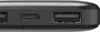 A close-up view of the ports on a black power bank. Anteprima dell’immagine prodotto
