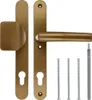 Türgriff / Türdrücker / Türklinke / Drückergarnitur DHS 92mm (Schildbreite 32mm) - Gold F4 - mit Knauf Tuergriff-Tuerdruecker-Tuerklinke-Drueckergarnitur-DHS-92mm-(Schildbreite-32mm)-Gold-F4-mit-Knauf Produktbild-Vorschau