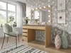 A bedroom or dressing room scene with a vanity table and chair. Náhled obrázku produktu