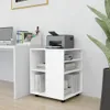 vidaXL Szafka na kółkach biała 60x53x72 cm materiał Podgląd zdjęcia produktu 3