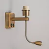 Wandleuchte Bronze inkl  LED mit Lesearm Brescia Combi Produktbild-Vorschau 5