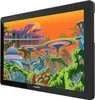 A digital drawing tablet displaying a colorful, futuristic landscape. Produktbild-Vorschau