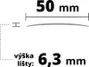 AP16 přechodová lišta samolepící ACARA, hliník elox Náhled obrázku produktu 3