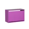 A purple shoe cabinet is shown against a white background. Voir les images du produit