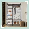 Relaxdays Garderobe, 4 Schuhablagen, 9 Doppelhaken, 5 Produktbild-Vorschau 2
