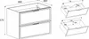 Technical drawing with dimensions of a bathroom cabinet. Produktbild-Vorschau