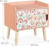 Comodino Relaxdays per bambini, con vano portaoggetti, L x Anteprima dell’immagine prodotto 4