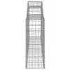 vidaXL Gabione mit Hochbogen 300x30x80/100 cm Verzinktes Produktbild-Vorschau 4