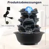 COSTWAY Izbová fontána, stolová fontána s LED osvetlením, Náhľad obrázku produktu 3
