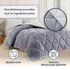 Wellsoft Bettdecke Grau 220x240 cm – Wendbare Produktbild-Vorschau 3