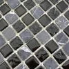 Glas Naturstein Mosaikfliesen Zekova Schwarz Grau Produktbild-Vorschau 3