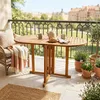Eukalyptus Balkontisch oval klappbar - 120 x 70 cm - Garten Produktbild-Vorschau 8
