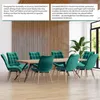 MIADOMODO® Esszimmerstühle - Grün, 2er Set, Sitzfläche aus Produktbild-Vorschau 8