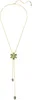 A gold necklace with a flower pendant and dangling charms. Produktbild-Vorschau