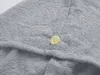Rychleschnoucí froté turban na vlasy světle šedý, 100% Náhled obrázku produktu 3