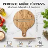 hausleben Pizzabrett 33 cm Bambus 4er Set – Rundes Produktbild-Vorschau 6