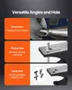 A collage of images demonstrating the features of an anvil, with text descriptions. Náhled obrázku produktu