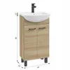 Stamar | Badezimmerschrank mit Waschbecken, Stehende, 45 Produktbild-Vorschau 4