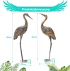 Kranich-Gartenstatue 2 Stück Set, Kranichskulptur Metall, Produktbild-Vorschau 5