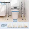 Rialzo per WC COSTWAY, sedile WC rialzato con maniglie, Anteprima dell’immagine prodotto 4