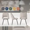 ML-Design Esszimmerstühle 6er Set Beige, Sitzfläche aus Produktbild-Vorschau 8