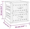 vidaXL Noční stolky 2 ks 34x34x34 cm ořechový masiv Náhled obrázku produktu 7