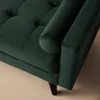 3-Sitzer Sofa Grün Samt Skandinavisch inkl. 2 Kissen, frei Produktbild-Vorschau 6