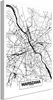 Italienischer Leinwand Leinwandbild - City Plan: Warszawa Produktbild-Vorschau 1