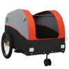 vidaXL Remorque vélo noir et orange 45 kg Fer Voir les images du produit 4