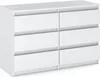 Commode 6 tiroirs Blanc Mat 100x33,5x71,5 Sideboard Armoire Voir les images du produit 2