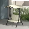 Outsunny Hollywoodschaukel mit verstellbarem Sonnendach, Produktbild-Vorschau 8