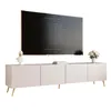 A modern TV lowboard with a television on top, set against a white background. Náhled obrázku produktu