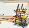 XINZI 3-stufiger Obstständer Metall Schwarz - Aus Produktbild-Vorschau 9