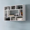 FineBuy Półka ścienna, biała, 75 x 51 x 16 cm, drewniana Podgląd zdjęcia produktu 1