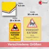 Vorsicht Katzen! Aluverbund Schild I 20 x 30 cm I Achtung Produktbild-Vorschau 3