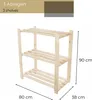 STOLMAK Botník 80x90x38 cm, 3 police, masívna borovica, Náhľad obrázku produktu 2