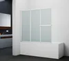 Badewannenaufsatz 145×140 cm, 3-tlg. Faltwand, Weiß, Produktbild-Vorschau 2