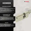 DOMINO Profilzylinder Schließzylinder HOMER 31/41K Produktbild-Vorschau 4