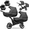Kunert passeggino gemellare 3in1 BOOSTER con telaio nero e Anteprima dell’immagine prodotto 1