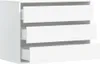 Cassettiera Bianca 80x41x58 cm in Legno Multistrato Anteprima dell’immagine prodotto 5