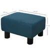 HOMCOM Pouf Fußstütze niedriger Hocker aus Leinenstoff, Produktbild-Vorschau 3