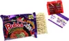 A package of Samyang Buldak Hot Chicken Flavor Ramen, with the noodles and seasoning packets separated. Podgląd zdjęcia produktu